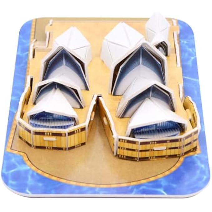 3D PUZZLE GLOBAL LANDMARKS SYDNEY OPERA HOUSE MINI UNIQUE & COLLECTIBLE MODEL ASSEMBLY BUILDING KIT FOR KIDS & ADULTS 30PCS - Image 3